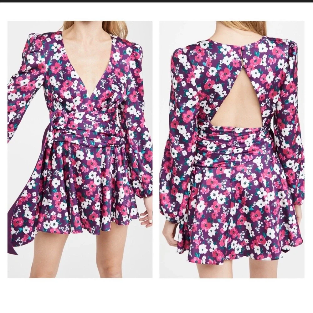 For Love And Lemons Hallie Floral Long Sleeve Dress - Picture 2 of 8